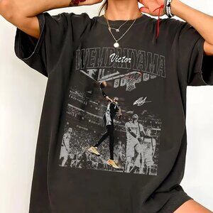 Tall Rookie Wembanyama Basketball Graphic T-Shirt - Pro Hoops Fan Gift Tee